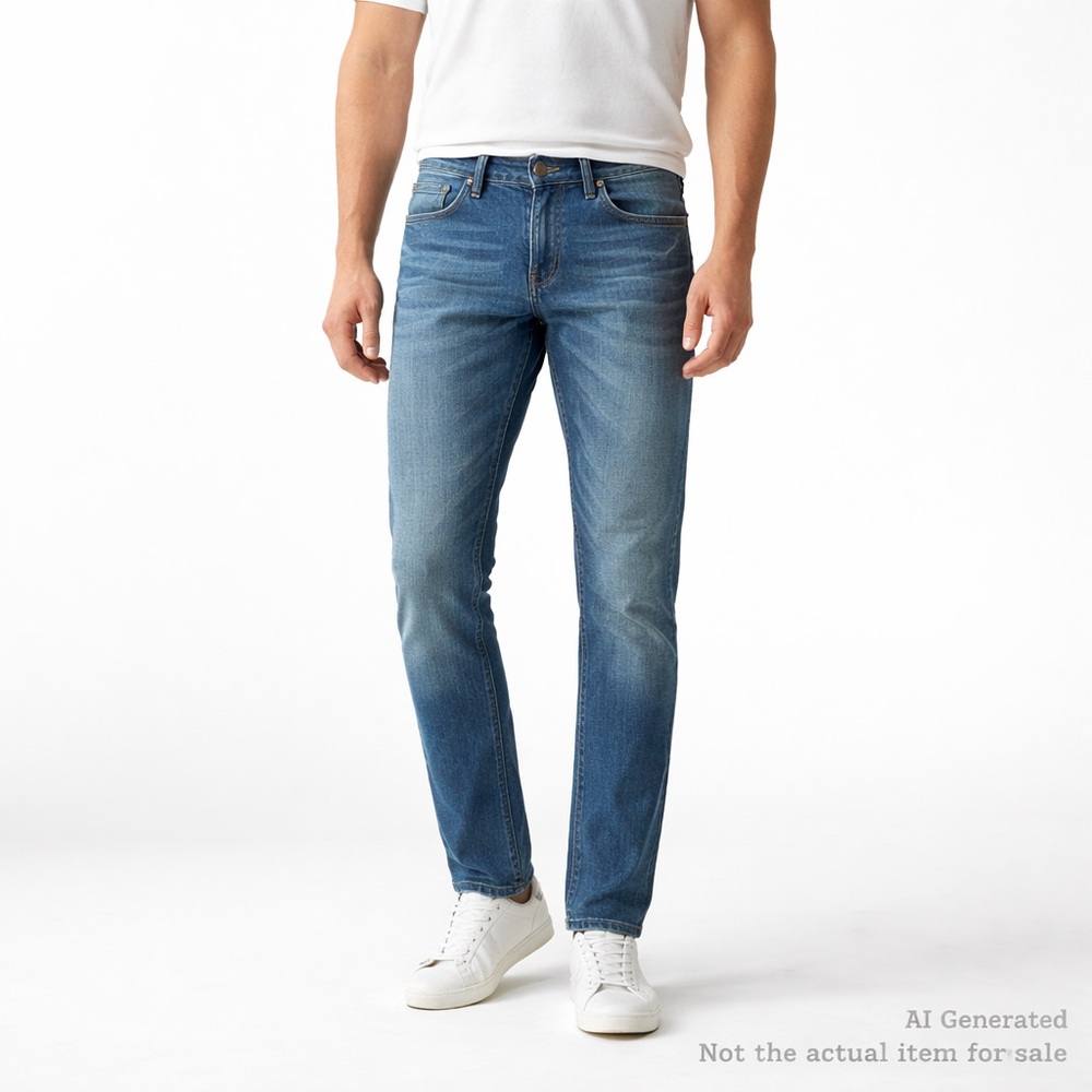 Spykar W32 Blue Stretch Slim Fit Jeans Mid Rise 31” Inseam